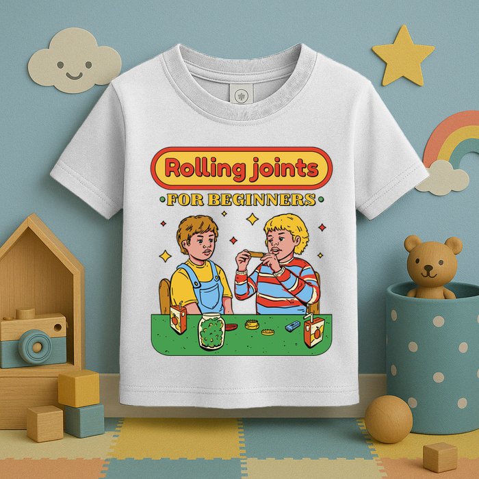 Rolling Joints For Beginners Funny Retro Toddler T-Shirt