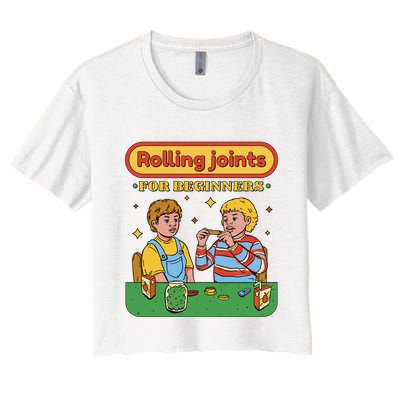 Rolling Joints For Beginners Funny Retro Crop Top