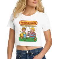 Rolling Joints For Beginners Funny Retro Crop Top