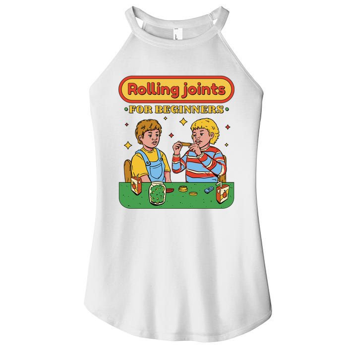 Rolling Joints For Beginners Funny Retro Women's Perfect Tri Rocker Tank