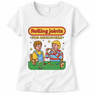 Rolling Joints For Beginners Funny Retro Womens T-Shirt