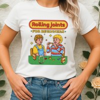 Rolling Joints For Beginners Funny Retro Womens T-Shirt