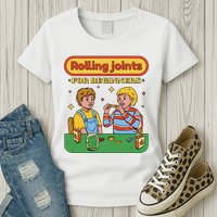 Rolling Joints For Beginners Funny Retro Womens T-Shirt