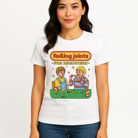 Rolling Joints For Beginners Funny Retro Womens T-Shirt
