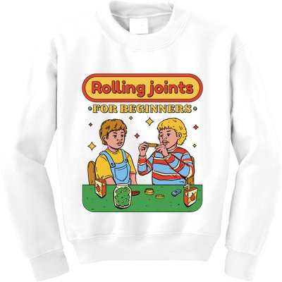 Rolling Joints For Beginners Funny Retro Kids Sweatshirt