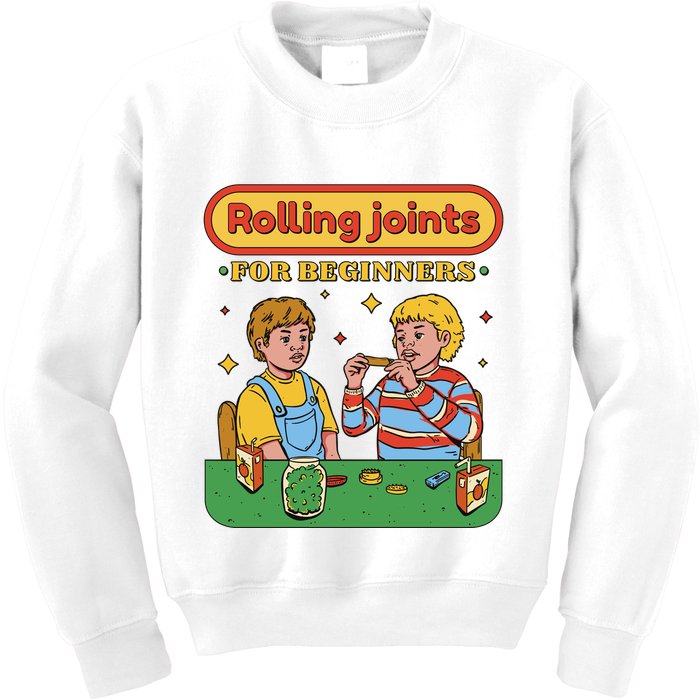 Rolling Joints For Beginners Funny Retro Kids Sweatshirt