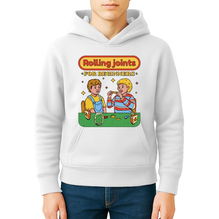 Rolling Joints For Beginners Funny Retro Kids Hoodie