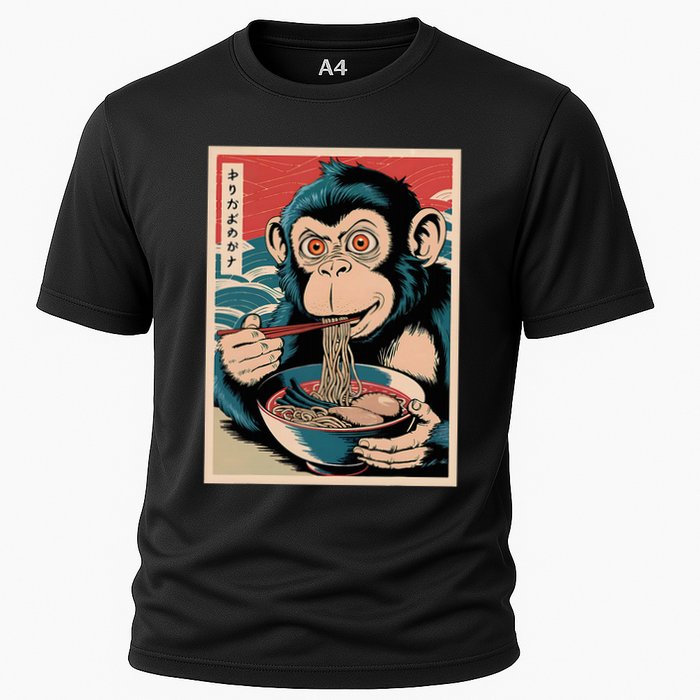 Ramen Japanese Funny Kawaii Monkey Graphic Gifts Anime Cooling Performance Crew T-Shirt