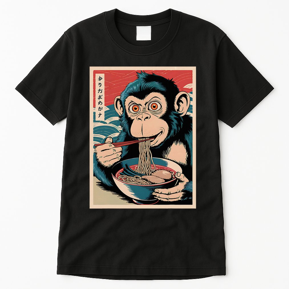 Ramen Japanese Funny Kawaii Monkey Graphic Gifts Anime Tall T-Shirt