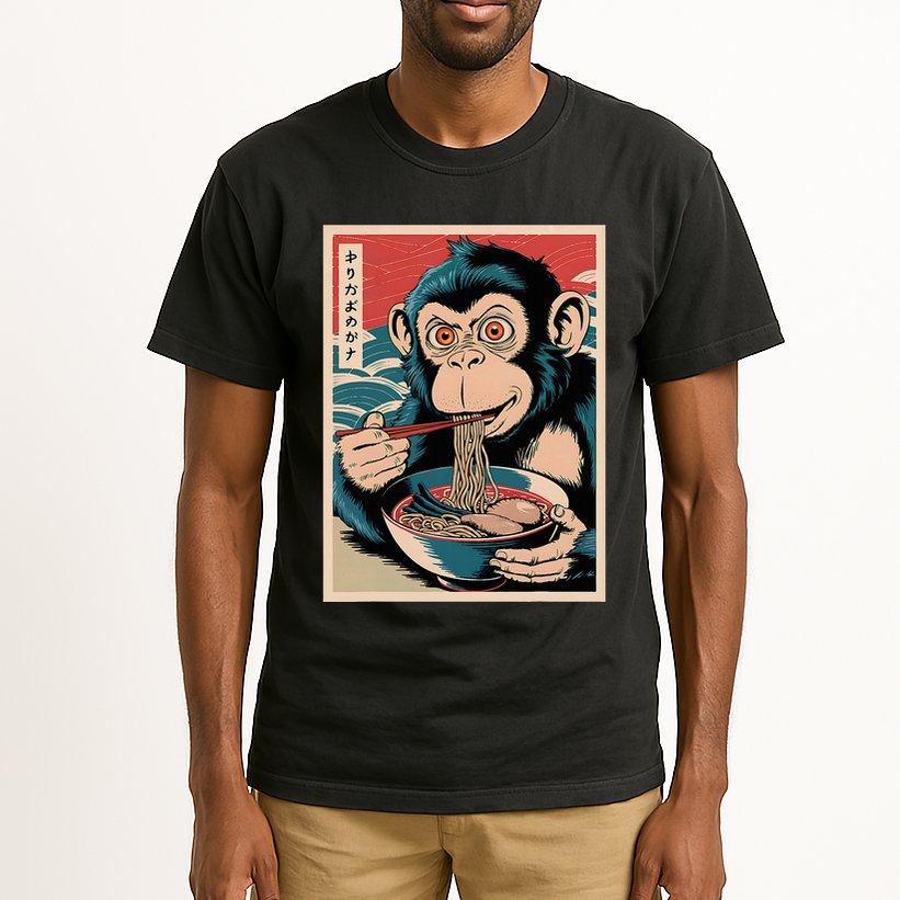 Ramen Japanese Funny Kawaii Monkey Graphic Gifts Anime Tall T-Shirt