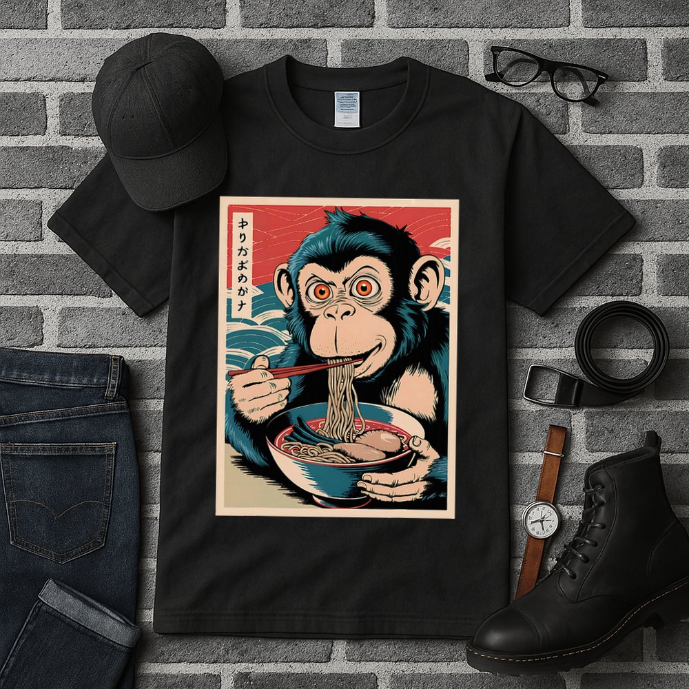Ramen Japanese Funny Kawaii Monkey Graphic Gifts Anime Tall T-Shirt
