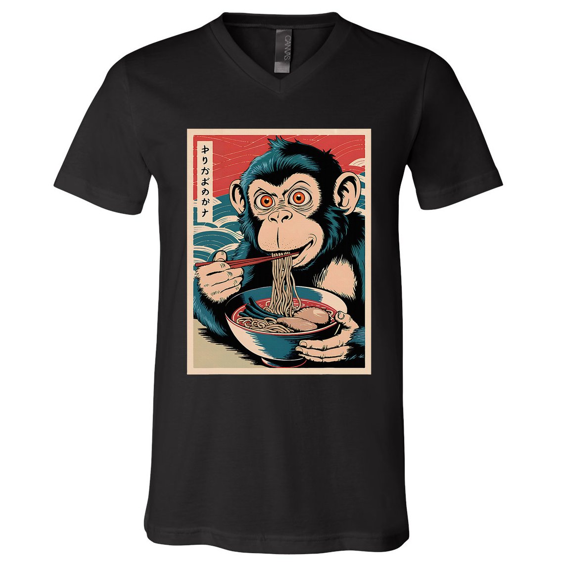 Ramen Japanese Funny Kawaii Monkey Graphic Gifts Anime V-Neck T-Shirt