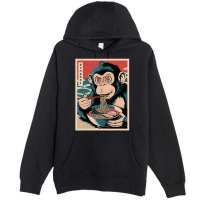 Ramen Japanese Funny Kawaii Monkey Graphic Gifts Anime Premium Pullover Hoodie