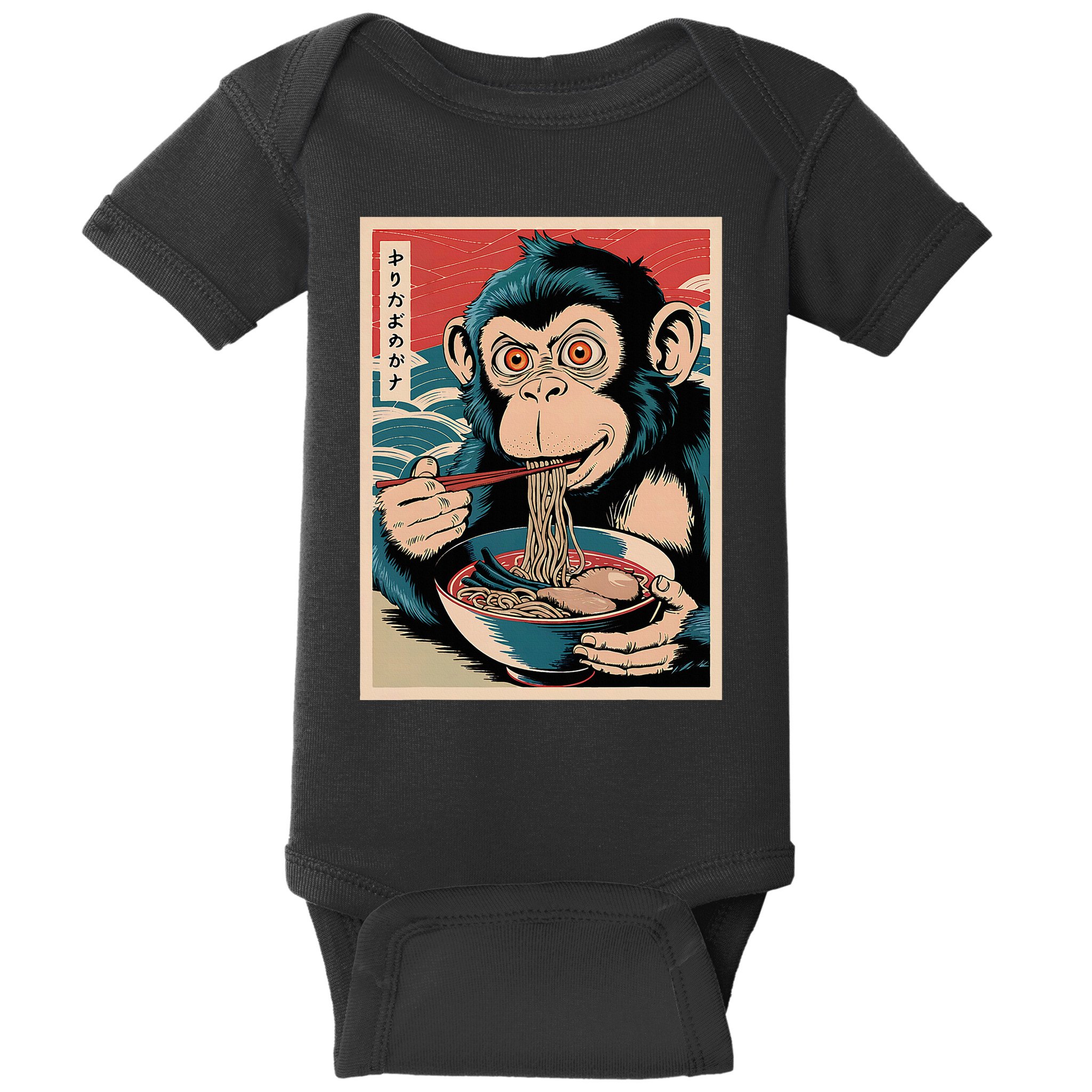 Ramen Japanese Funny Kawaii Monkey Graphic Gifts Anime Baby Bodysuit