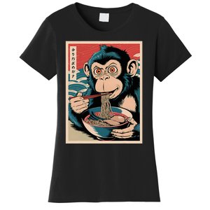 Ramen Japanese Funny Kawaii Monkey Graphic Gifts Anime Women's T-Shirt