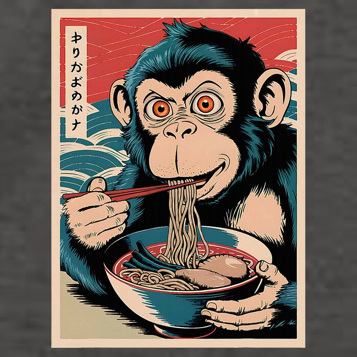 Ramen Japanese Funny Kawaii Monkey Graphic Gifts Anime Vector Backpack