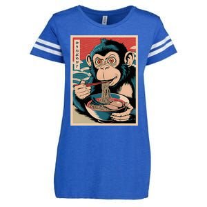 Ramen Japanese Funny Kawaii Monkey Graphic Gifts Anime Enza Ladies Jersey Football T-Shirt