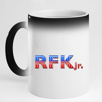 RFK Jr. for President 2024 Stars and Stripes Red White Blue 11oz Black Color Changing Mug