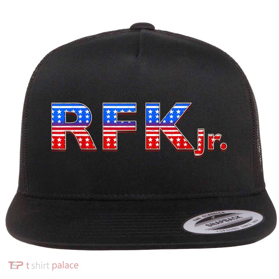RFK Jr. for President 2024 Stars and Stripes Red White Blue Flat Bill Trucker Hat