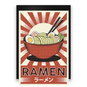 Retro Japanese Food Ra Poster Kawaii Anime Poster