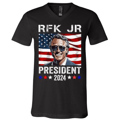 RFK JR For President 2024 Robert Kennedy Jr 24  V-Neck T-Shirt