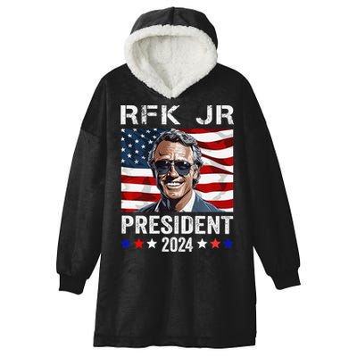 RFK JR For President 2024 Robert Kennedy Jr 24  Hooded Wearable Blanket