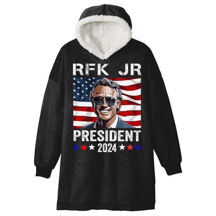 RFK JR For President 2024 Robert Kennedy Jr 24  Hooded Wearable Blanket