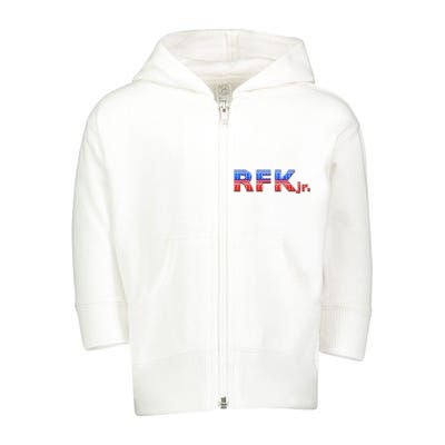 RFK Jr. for President 2024 Stars and Stripes Red White Blue Toddler Zip Fleece Hoodie