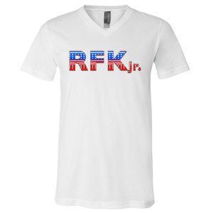 RFK Jr. for President 2024 Stars and Stripes Red White Blue V-Neck T-Shirt