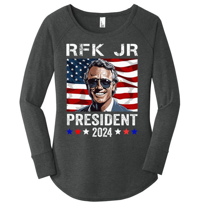 Rfk Jr For President 2024 Robert Kennedy Jr 24 Women's Perfect Tri Tunic Long Sleeve Shirt