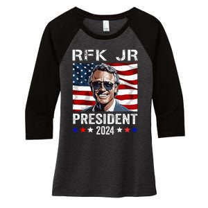 Rfk Jr For President 2024 Robert Kennedy Jr 24 Women's Tri-Blend 3/4-Sleeve Raglan Shirt