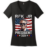 Rfk Jr For President 2024 Robert Kennedy Jr 24 Women's V-Neck T-Shirt