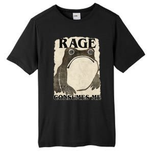 Retro Japanese Frog Funny Meme Quote Rage Consumes Me Tall Fusion ChromaSoft Performance T-Shirt