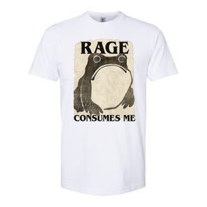 Retro Japanese Frog Funny Meme Quote Rage Consumes Me Softstyle CVC T-Shirt