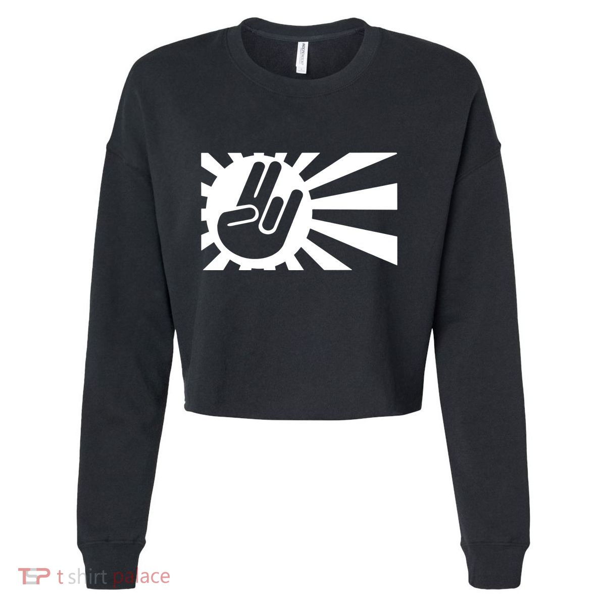 Racers Japan Flag Cropped Pullover Crew