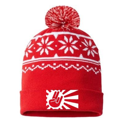 Racers Japan Flag USA-Made Snowflake Beanie