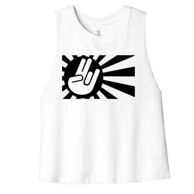 Racers Japan Flag Women's Racerback Cropped Tank