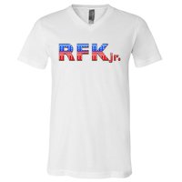 RFK Jr. for President 2024 Stars and Stripes Red White Blue V-Neck T-Shirt