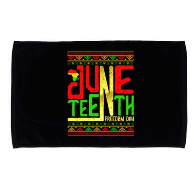 Retro Juneteenth Freedom Day Black History Month Gift Microfiber Hand Towel