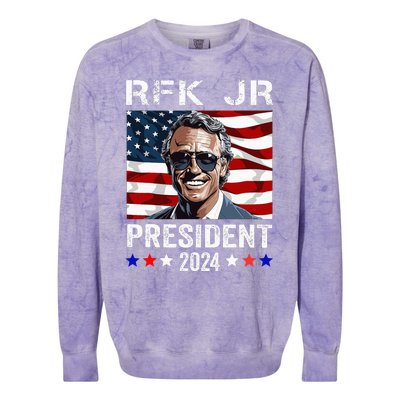 Rfk Jr For President 2024 Robert Kennedy Jr 24 Colorblast Crewneck Sweatshirt