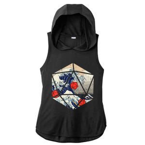 RPG Japanese Great Wave Gamer Men Ladies PosiCharge Tri-Blend Wicking Draft Hoodie Tank