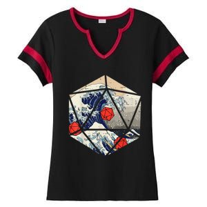 RPG Japanese Great Wave Gamer Men Ladies Halftime Notch Neck Tee