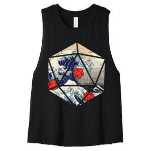 RPG Japanese Great Wave Gamer Men Women's Racerback Cropped Tank