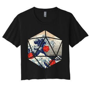 RPG Japanese Great Wave Gamer Men Women's Crop Top Tee