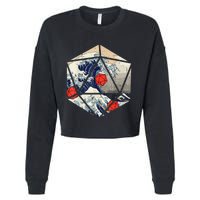 RPG Japanese Great Wave Gamer Men Cropped Pullover Crew