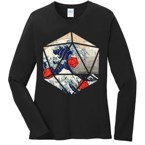 RPG Japanese Great Wave Gamer Men Ladies Long Sleeve Shirt