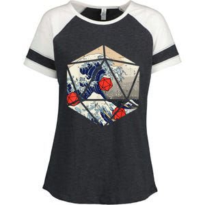 RPG Japanese Great Wave Gamer Men Enza Ladies Jersey Colorblock Tee