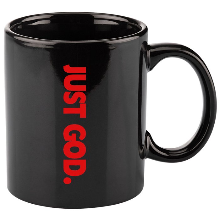 retro Just God Bible Verse Religious 11oz C Handle Ceramic Mug