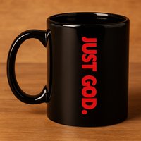 retro Just God Bible Verse Religious 11oz C Handle Ceramic Mug