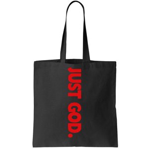 retro Just God Bible Verse Religious Tote Bag